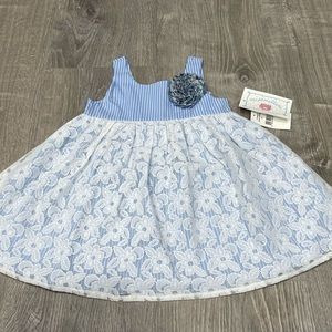 New Marmalleta Dress Baby Girl 2t Blue White OC12